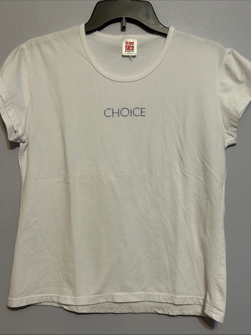 Women’s White Cap Sleeve Tshirt - XL